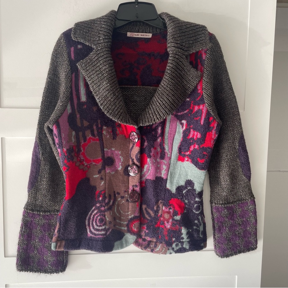 Anthropologie x Aldo Martins floral cardigan sweater 15867